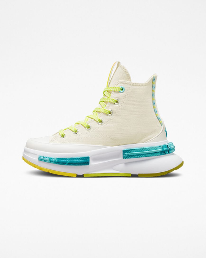 Men's Converse Run Star Legacy CX Mi Gente, Mi Alegria High Top Shoes Beige / Lemon / Light Turquoise | AU 831E9R